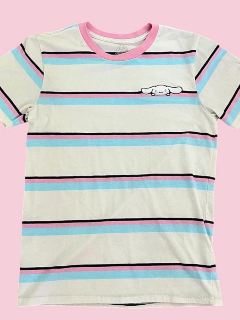 SANRIO CINNAMOROLL STRIPED T-SHIRT IN SIZE XL